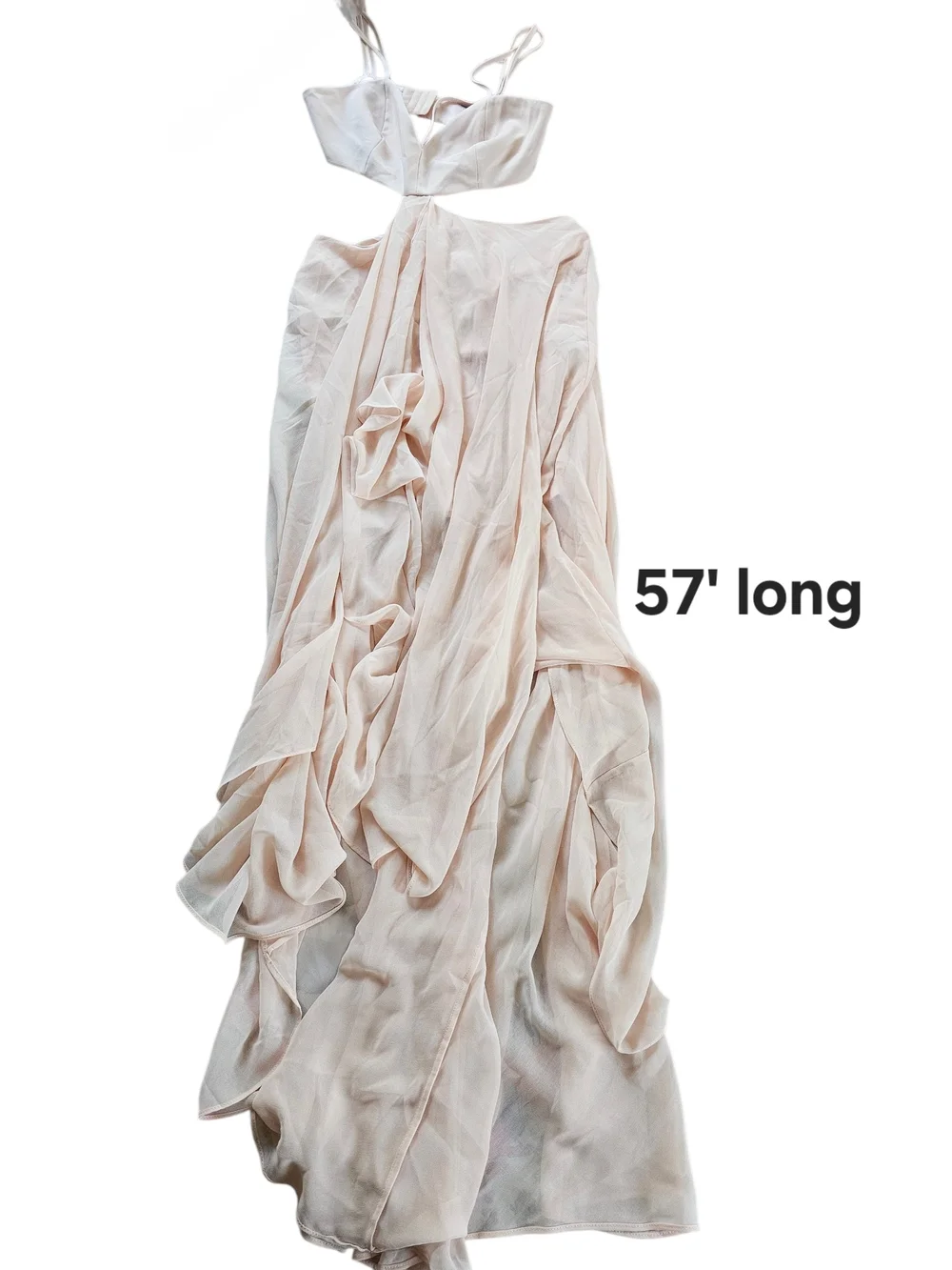 bebe Blush Pink Cutout Ruffle Maxi Dress - Picture 9 of 10